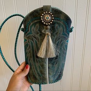 Turquoise Roper Boot Bag - NWT